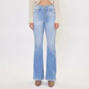 Kancan Curvy High Rise Flare Jeans